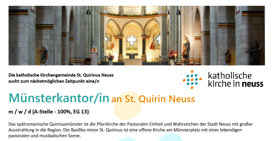 2025 Münsterkantor (c) St. Quirinus Neuss